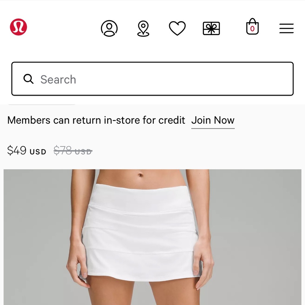 Lululemon white never worn shirt new